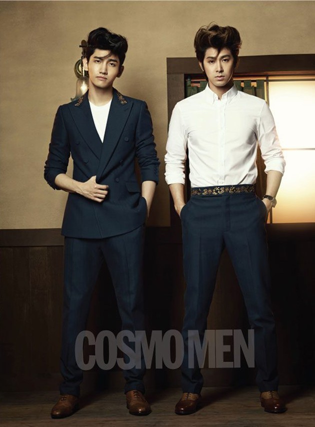 Gambar Foto Max Changmin dan U-Know Yunho Bergaya ala 50-an di Cosmopolitan Edisi September 2012