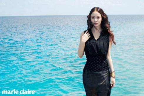 Gambar Foto Kim Tae Hee di Majalah Marie Clarie