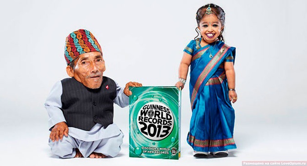 Gambar Foto Chandra Bahadur Dungy dan Jyoti Amge Dinobatkan Sebagai Pria dan Wanita Terpendek di Dunia