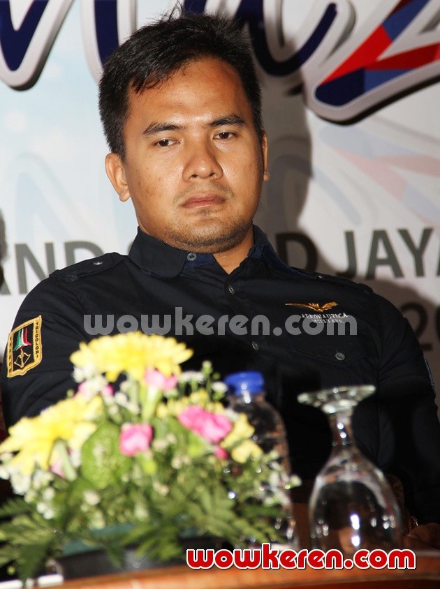 Gambar Foto Saiful Jamil Saat Jumpa Pers HUT MNCTV Ke-21