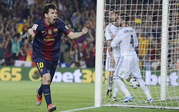 Gambar Foto Ekspresi Lionel Messi Selepas Mencetak Gol
