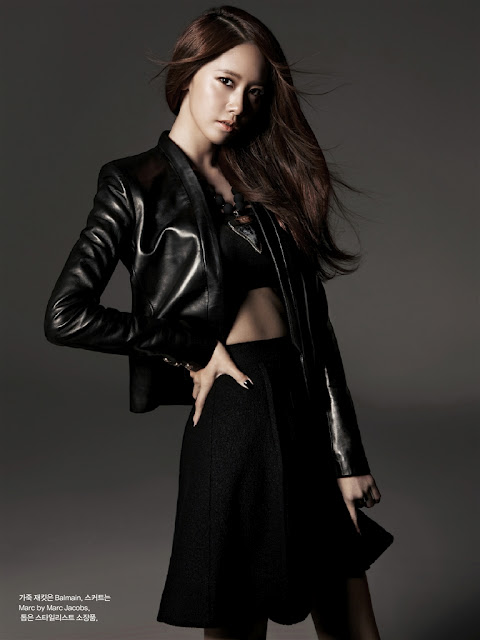 Gambar Foto Yoona Girls' Generation di Majalah Harper's Bazaar Edisi Oktober 2012