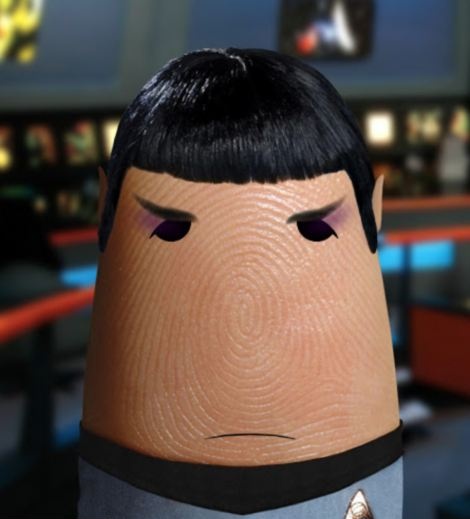 Gambar Foto Potret Ibu Jari Wajah Salah Satu Karakter Film 'Star Trek' Spock