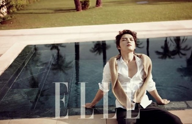 Gambar Foto Hero Jaejoong di Majalah Elle Edisi November 2012