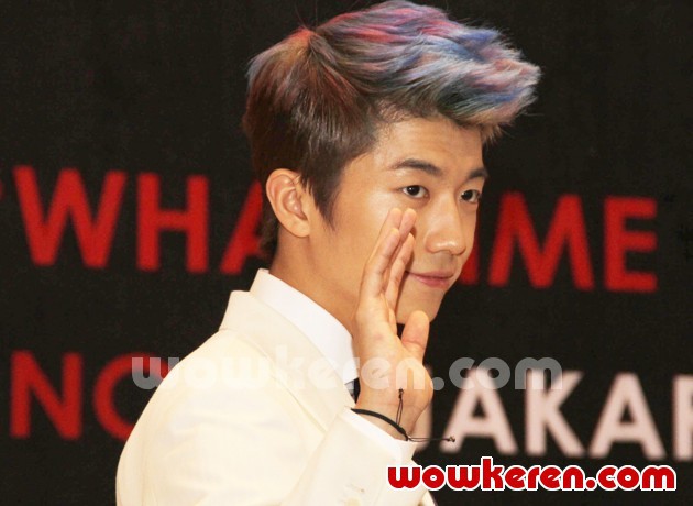 Gambar Foto Wooyoung 2PM Saat Jumpa Pers 'What Time Is It 2PM Live Tour In Jakarta'