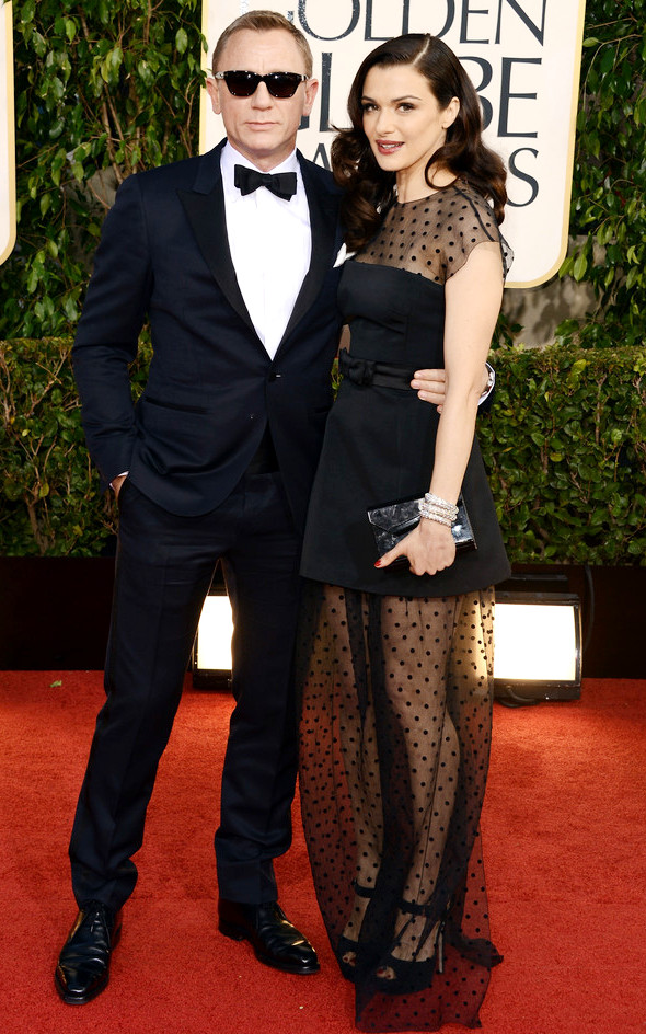 Gambar Foto Daniel Craig dan Rachel Weisz di Red Carpet Golden Globe Awards 2013