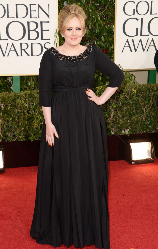 Gambar Foto Adele di Red Carpet Golden Globe Awards 2013
