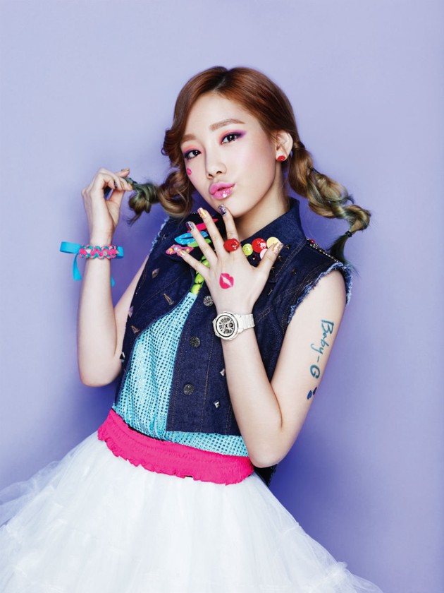 Gambar Foto Tae Yeon Girls' Generation di Iklan Jam Tangan Casio Baby-G