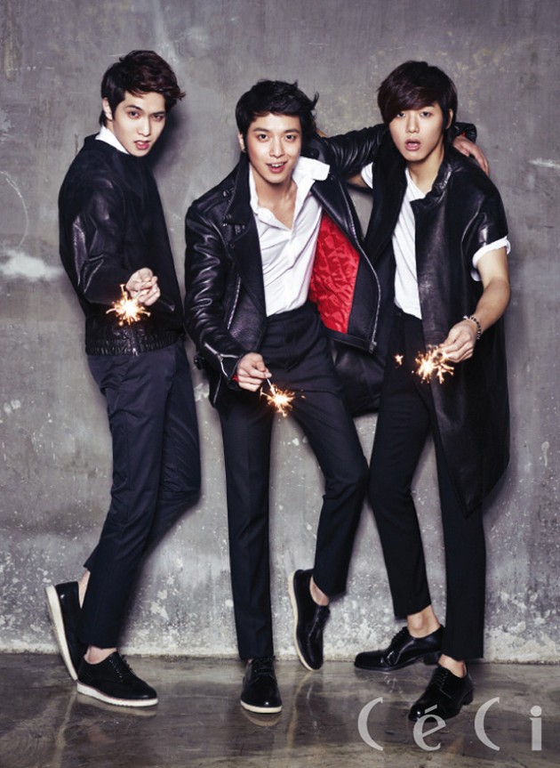 Gambar Foto Lee Jong Hyun, Jung Yong Hwa dan Kang Min Hyuk CN Blue di Majalah CeCi Edisi Januari 2013