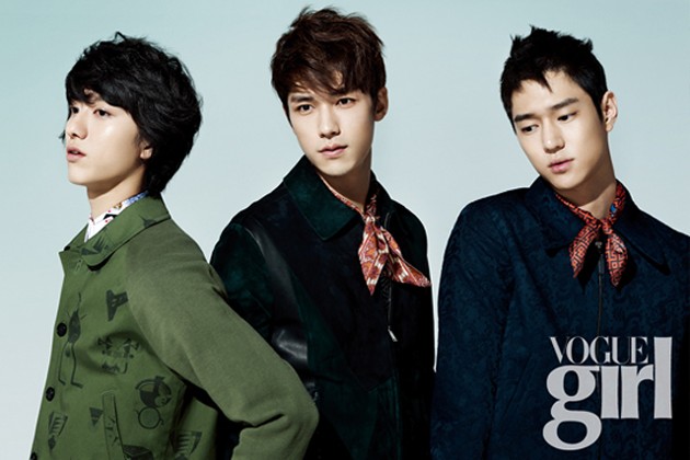Gambar Foto Kouki Mizuta, Kim Jeong San dan Go Kyung Pyo di Majalah Vogue Girl Edisi Februari 2013