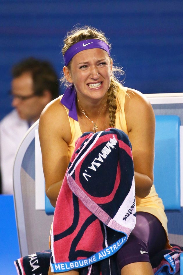 Foto Victoria Azarenka Menangis Bahagia Setelah Menjadi Juara di Australia Terbuka 2013