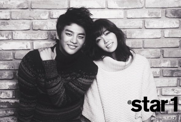 Gambar Foto Eun Ji A Pink dan Seo In Guk di majalah @Star 1
