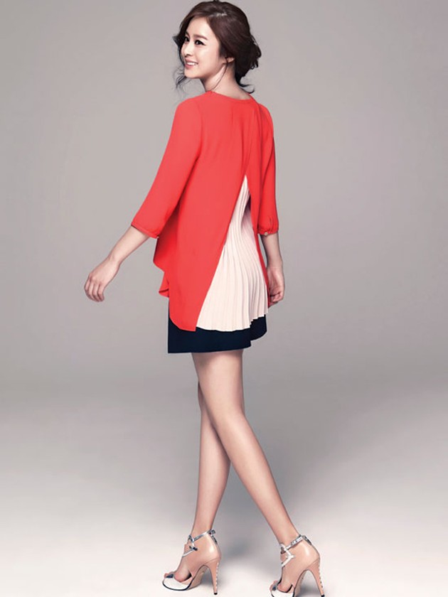 Gambar Foto Kim Tae Hee di Katalog Fashion ISABEY de PARIS