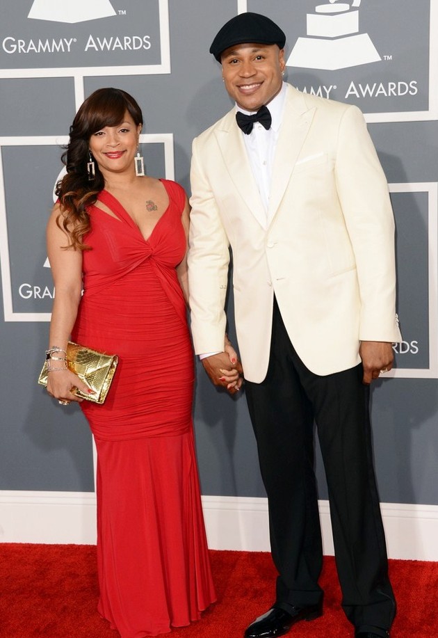 Gambar Foto Simone Johnson dan LL Cool J di Red Carpet Grammy Awards 2013