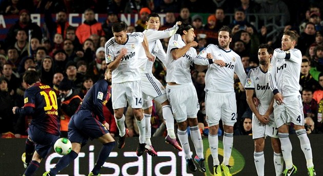 Gambar Foto Lionel Messi Lakukan Tendangan Bebas