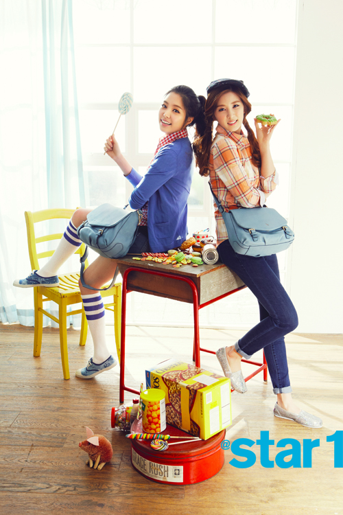 Gambar Foto Chorong dan Naeun A Pink di Majalah @Star1 Edisi Maret 2013
