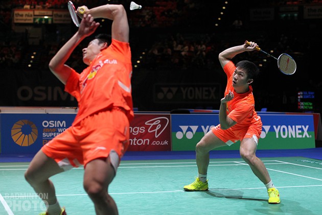 Gambar Foto Ganda Putra China Liu Xiaolong/Qiu Zihan di Final All