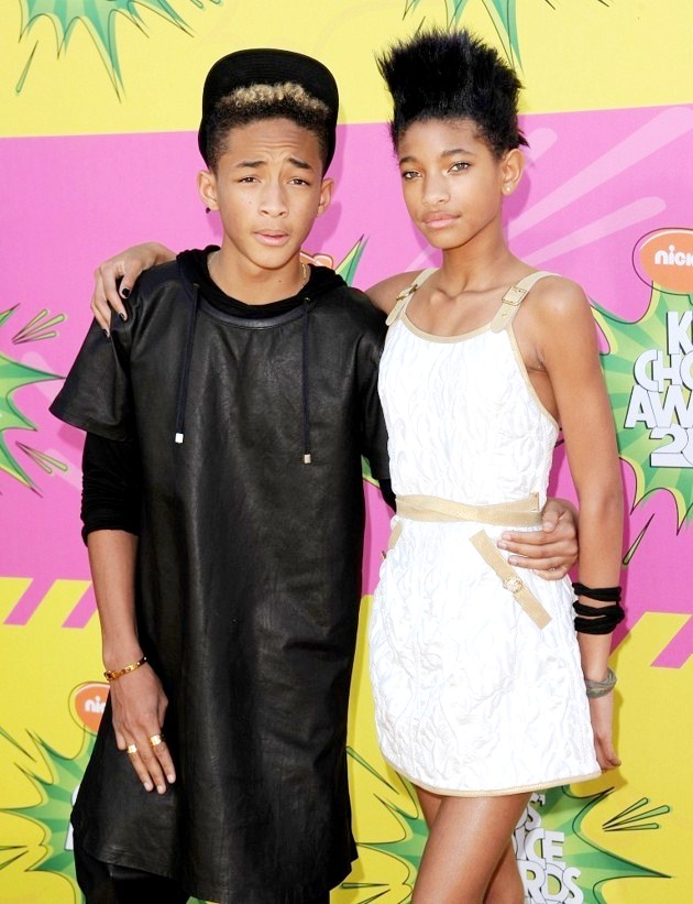 Gambar Foto Jaden Smith dan Willow Smith di Orange Carpet Kids Choice Awards 2013