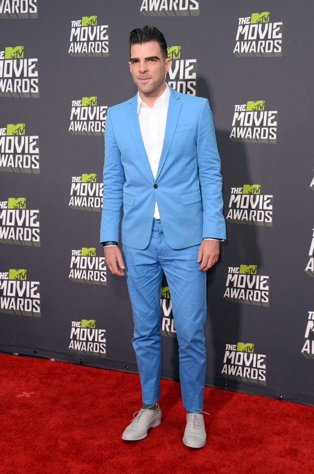 Gambar Foto Zachary Quinto di Red Carpet MTV Movie Awards 2013