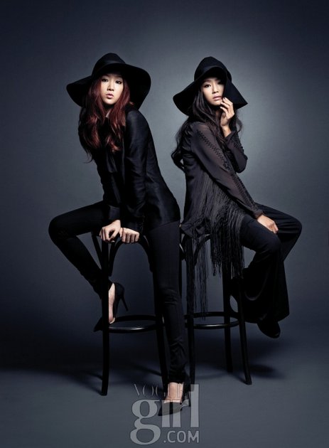 Gambar Foto Soyou dan Hyorin Sistar di Majalah Vogue Girl Edisi April 2013