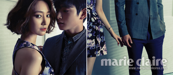 Gambar Foto Jinwoon 2AM dan Go Jun Hee di Majalah Marie Claire Edisi Juni 2013