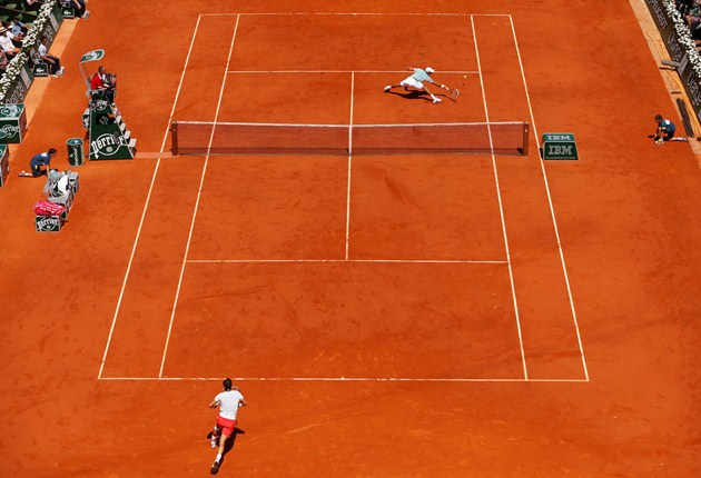 Gambar Foto Laga Semifinal Rafael Nadal vs Novak Djokovic di Perancis Terbuka 2013