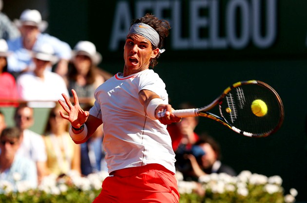 Gambar Foto Rafael Nadal di Laga Semifinal Perancis Terbuka 2013