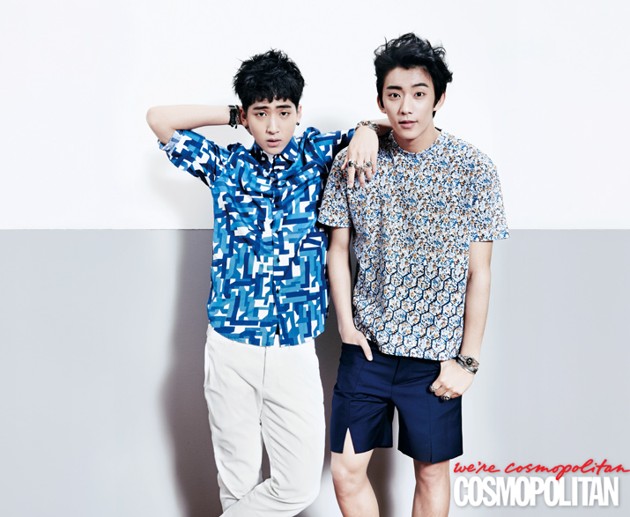 Gambar Foto Baro dan Gongchan B1A4 di Majalah Cosmopolitan Edisi Juli 2013