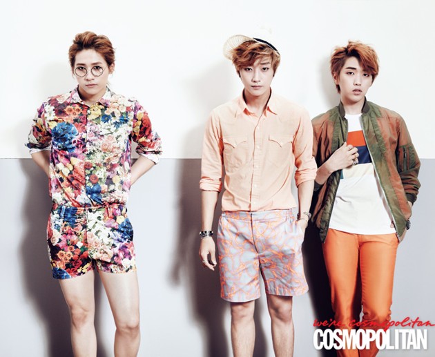 Gambar Foto CNU, Jinyoung dan Sandeul B1A4 di Majalah Cosmopolitan Edisi Juli 2013