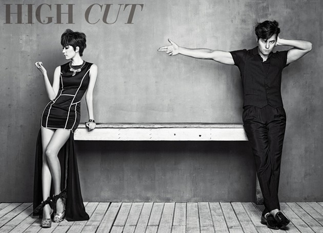 Gambar Foto Han Hyo Joo dan Jung Woo Sung di Majalah High Cut Edisi Juli 2013
