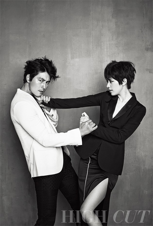 Gambar Foto Han Hyo Joo dan Jung Woo Sung di Majalah High Cut Edisi Juli 2013
