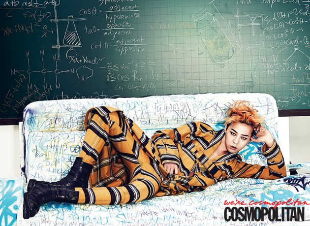 Gambar Foto G-Dragon Big Bang di Majalah Cosmopolitan Edisi Juli 2013