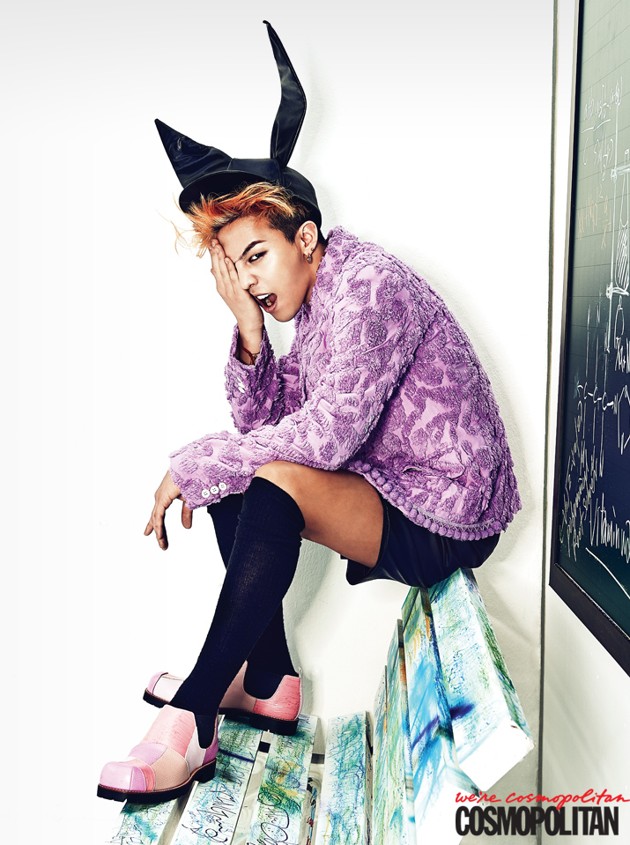 Gambar Foto G-Dragon Big Bang di Majalah Cosmopolitan Edisi Juli 2013