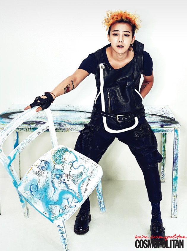 Gambar Foto G-Dragon Big Bang di Majalah Cosmopolitan Edisi Juli 2013