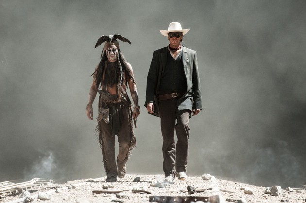 Gambar Foto Johnny Depp dan Armie Hammer di Film 'The Lone Ranger'