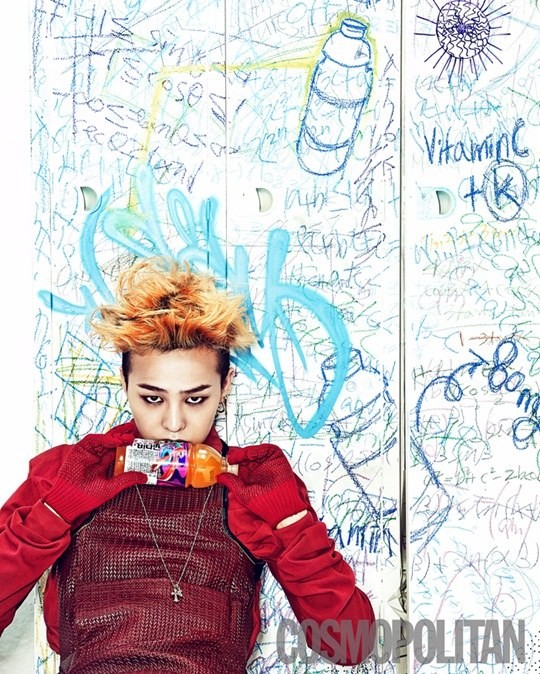 Gambar Foto G-Dragon Big Bang di Majalah Cosmopolitan Edisi Juli 2013