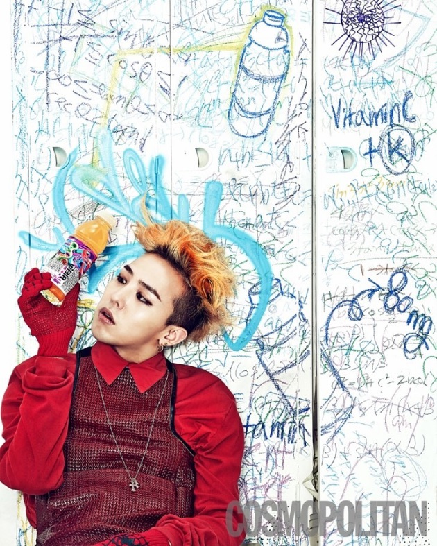 Gambar Foto G-Dragon Big Bang di Majalah Cosmopolitan Edisi Juli 2013