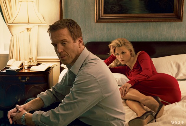 Gambar Foto Claire Danes dan Damian Lewis di Majalah Vogue Edisi Agustus 2013