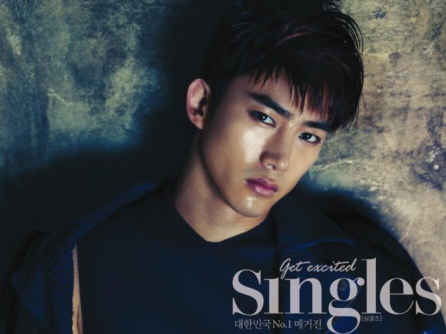 Gambar Foto Taecyeon 2PM di Majalah Singles Edisi Agustus 2013