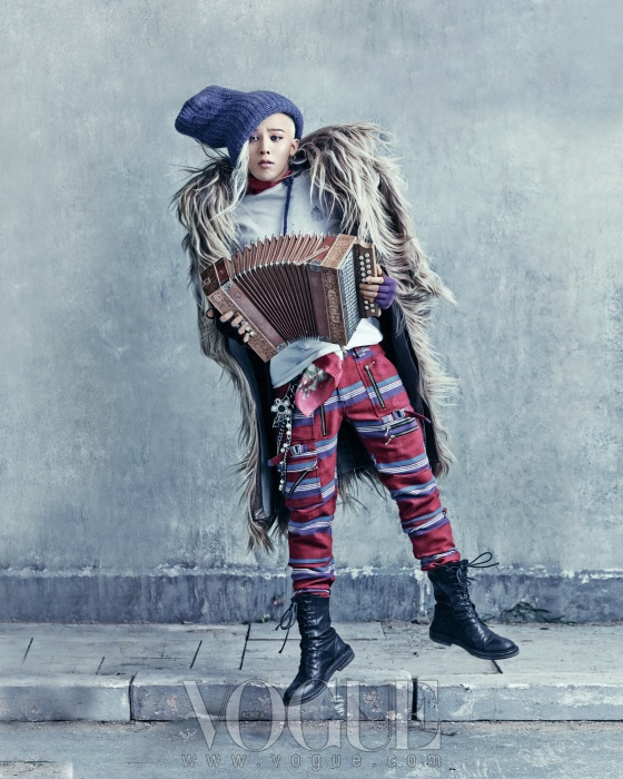 Gambar Foto G-Dragon di Majalah Vogue Korea Edisi Agustus 2013