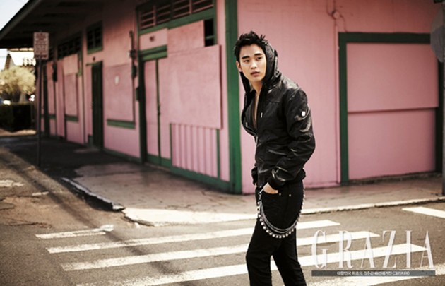 Gambar Foto Kim Soo Hyun di Majalah Grazia Edisi Agustus 2013