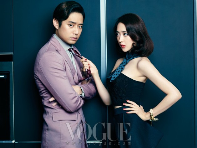 Gambar Foto Chun Jung Myung dan Kim Min Jung di Majalah Vogue Edisi Oktober 2013