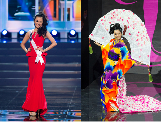 Gambar Foto Miss Jepang Yukimi Matsuo Juara Kelima Kostum Nasional