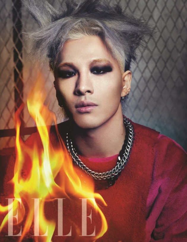 Gambar Foto Taeyang Big Bang di Majalah Elle Edisi November 2013