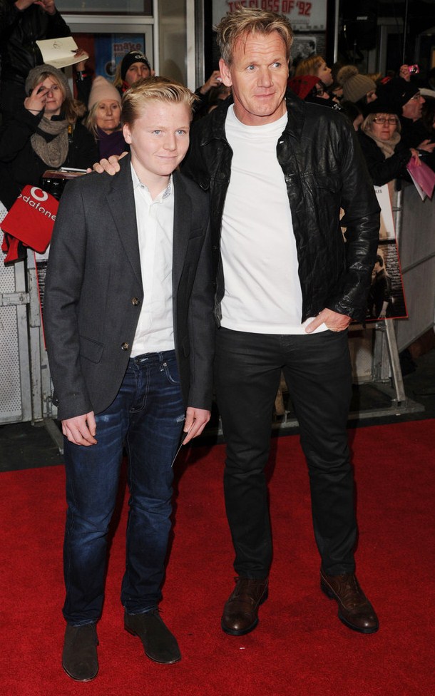 Gambar Foto Jack Scott Ramsey  dan Gordon Ramsey di Premiere Film 'The Class of 92'