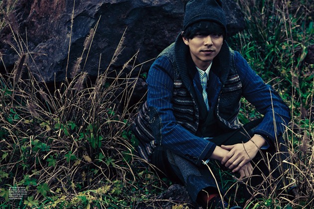 Gambar Foto Gong Yoo di Majalah Singles Edisi Desember 2013