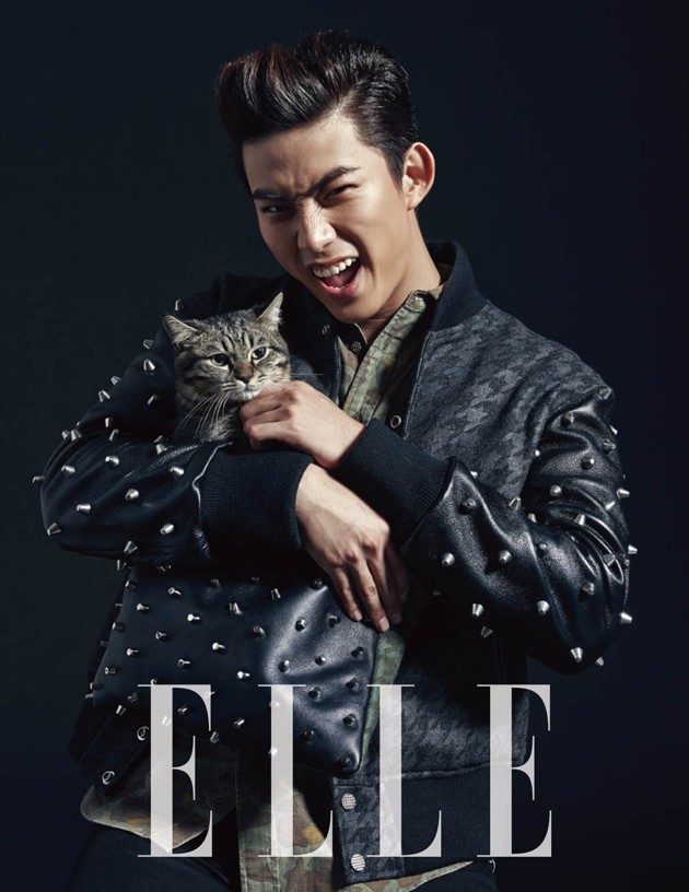 Gambar Foto Taecyeon 2PM di Majalah Elle Edisi Desember 2013