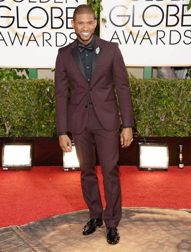 Gambar Foto Usher di Red Carpet Golden Globe Awards 2014