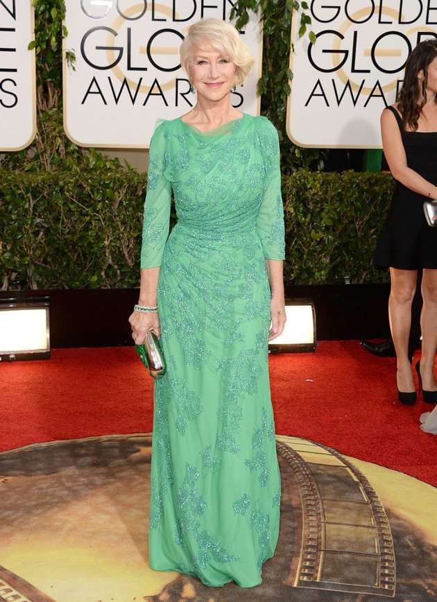 Foto Helen Mirren di Red Carpet Golden Globe Awards 2014