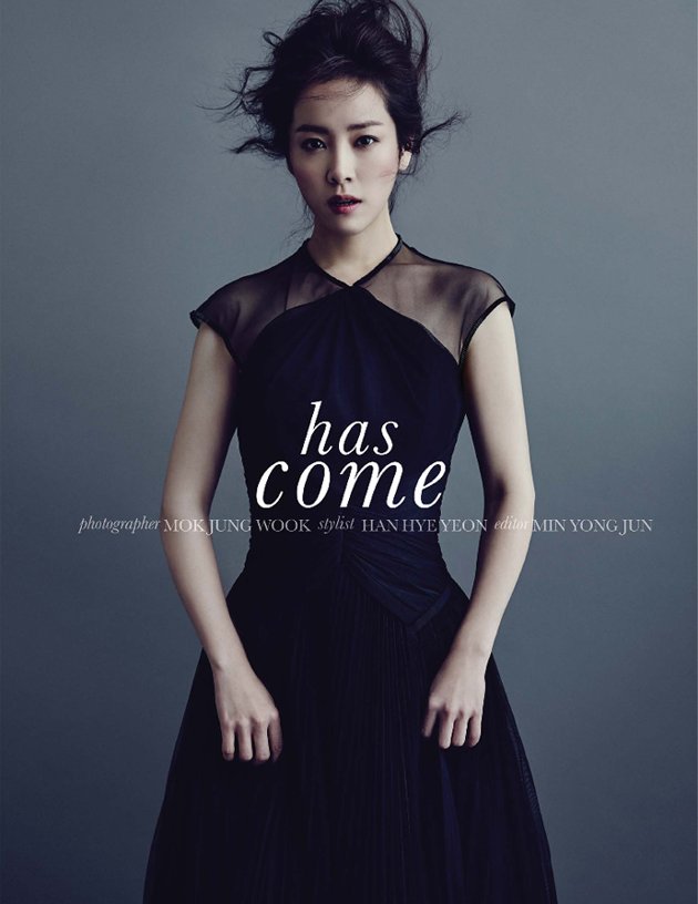 Gambar Foto Han Ji Min di Majalah Elle Edisi Januari 2014